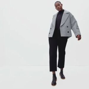 Everlane ReWool Peacoat In Heathered Cool Gray Small NWT